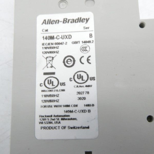 ALLEN BRADLEY 140M-C-UXD SER. B 110/120V (BR/WH) NSMP