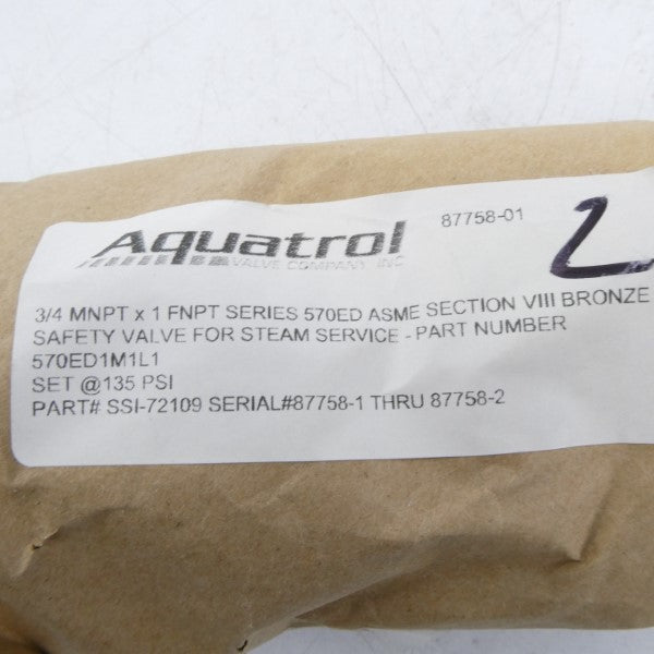 AQUATROL SSI-72109 135PSI 3/4" NSMP