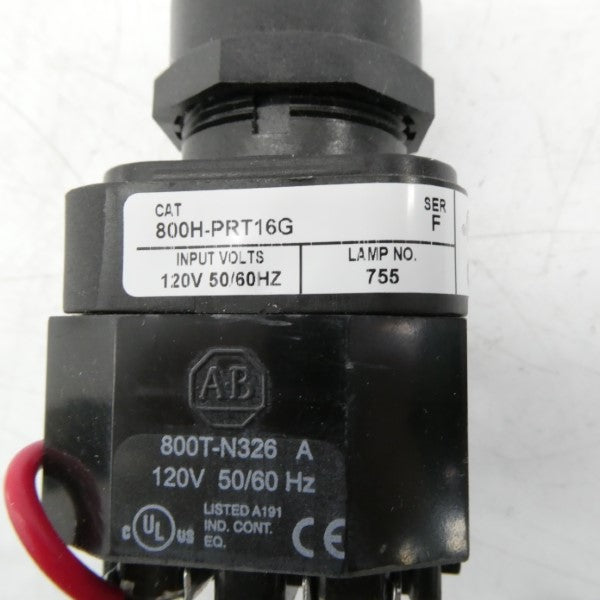 ALLEN BRADLEY 800H-PRT16G SER. F 120V (WH) NSMP