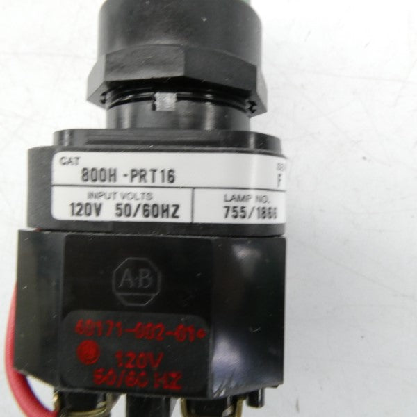 ALLEN BRADLEY 800H-PRT16G SER. F 120V (WH) NSMP