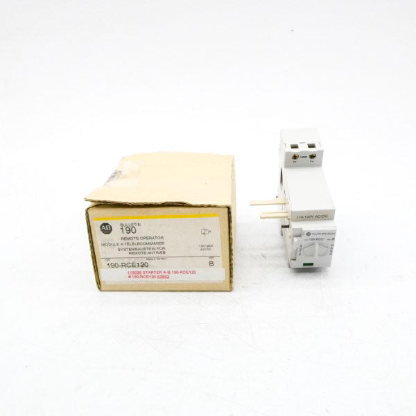 ALLEN BRADLEY 190-RCE120 SER. B 110/120VAC/DC (BR/YL) NSMP