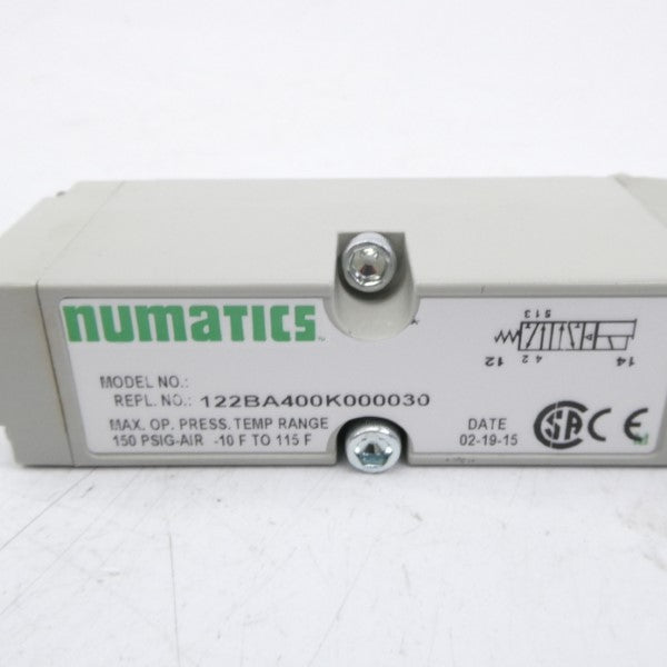 NUMATICS 122BA400K000030 150PSI (AS PICTURED) NSNP