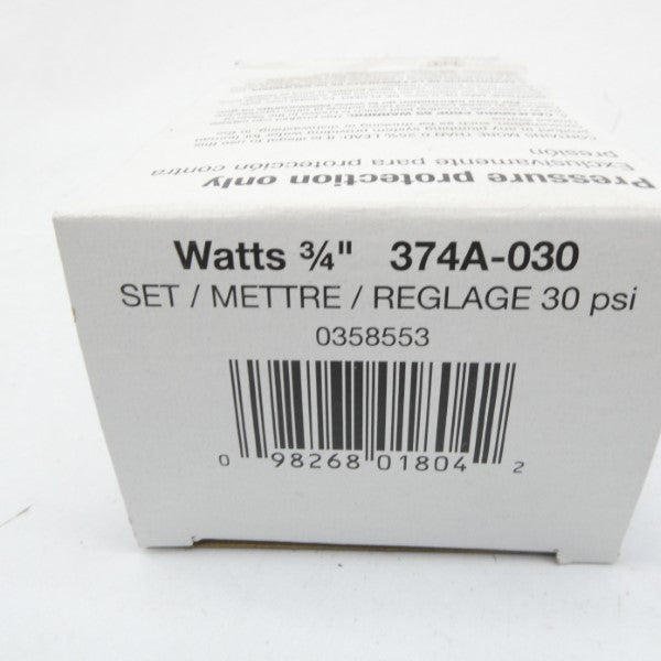 WATTS 374A-030 0358553 30PSI 3/4" NSMP