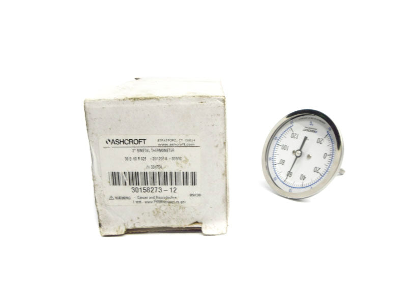 ASHCROFT 30EI60R025-20/120F&-30/50C 33HT54 3" NSMP