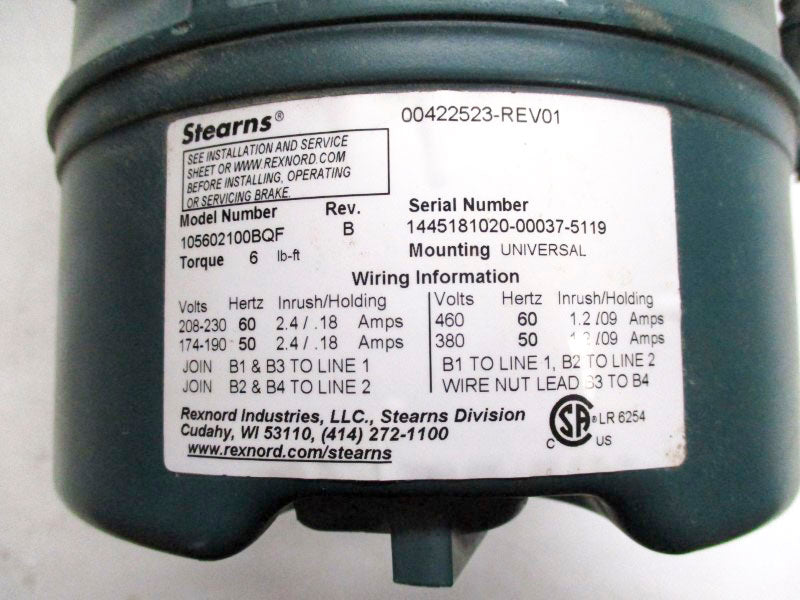 LEESON ELECTRIC 119563.00 W/ 105602100BQF 208-230/460V 3.2-3.2/1.6A NSNP