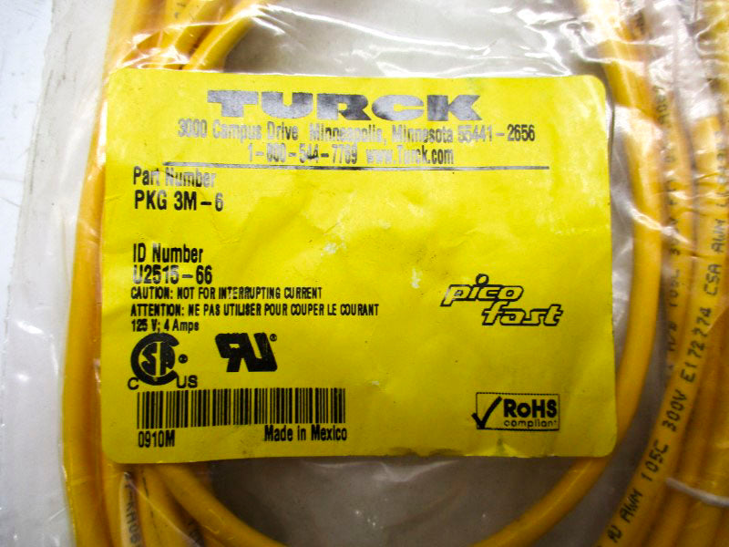 TURCK PKG3M-6 U2515-66 125V 4A NSMP
