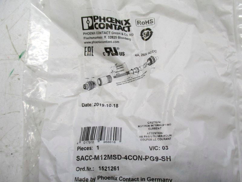 PHOENIX CONTACT SACC-M12MSD-4CON-PG9-SH 1521261 NSMP