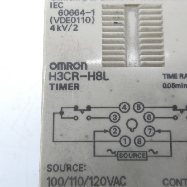 OMRON H3CR-H8L 100/110/120V 5A 0.05-12MIN NSNP