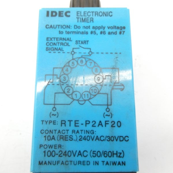 IDEC RTE-P2AF20 100-240VAC 10A 0-1MIN NSNP