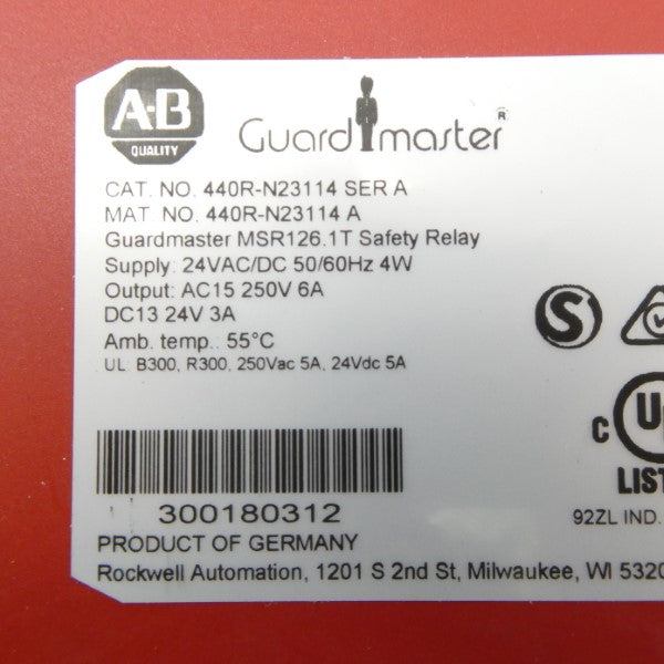 ALLEN BRADLEY 440R-N23114 SER. A 24VAC/DC (WH) NSMP