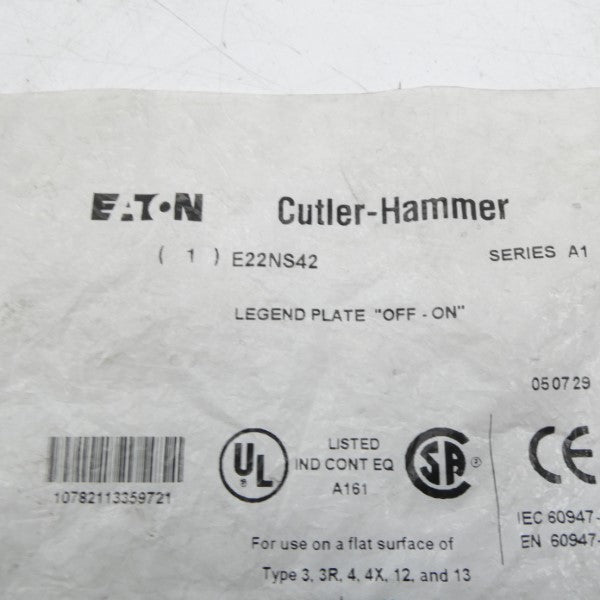 CUTLER HAMMER E22NS42 SER. A1 NSMP