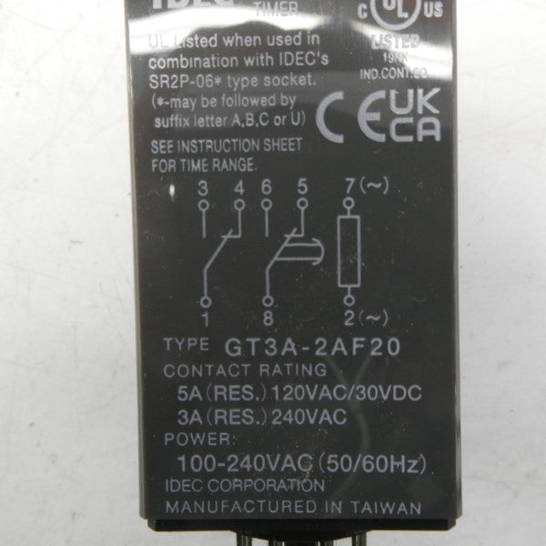 IDEC GT3A-2AF20 120-240VAC 5A NSMP