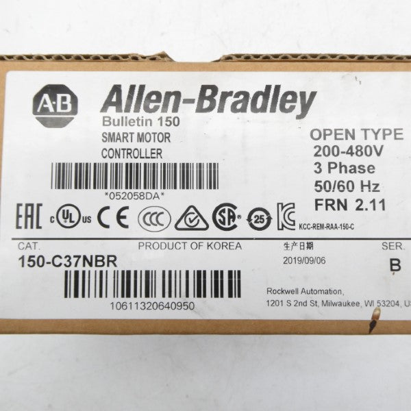 ALLEN BRADLEY 150-C37NBR SER. B F/W 2.11 200-480V (BR/WH) NSMP