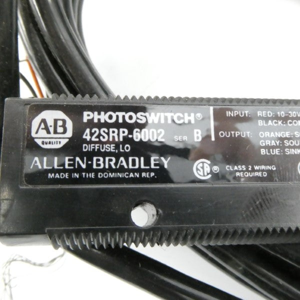 ALLEN BRADLEY 42SRP-6002 SER. B 10-30VDC (BK/YL) NSMP