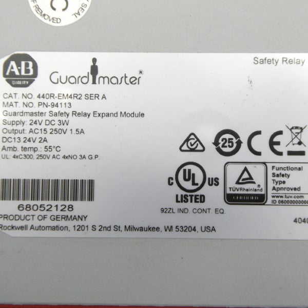 ALLEN BRADLEY 440R-EM4R2 SER. A 24VDC 2A (WH) NSMP