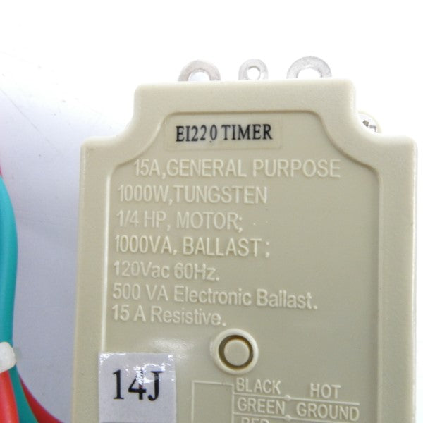 INTERMATIC EI220 120VAC 15A 1-8HR NSMP