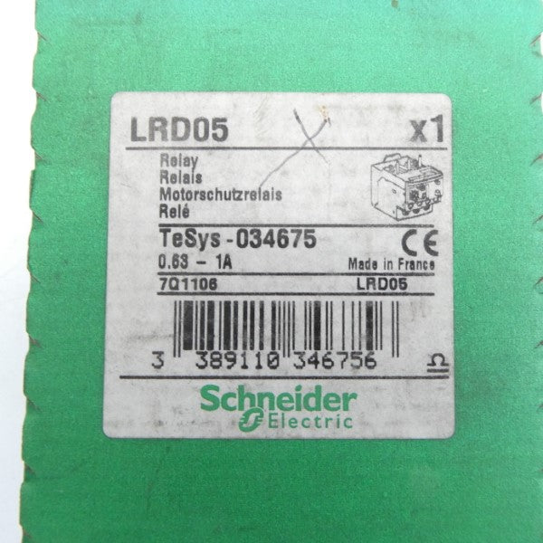 SCHNEIDER ELECTRIC LRD05 0.63-1A NSFS