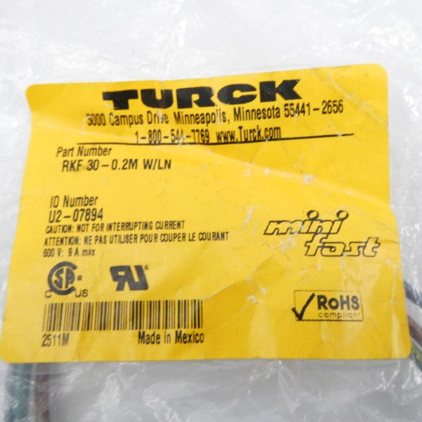 TURCK RKF30.0.2MW/LN U2-07894 600V 9A NSMP