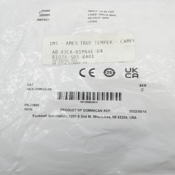ALLEN BRADLEY 42CA-D1MNAE-D4 SER. C 10-30VDC NSMP