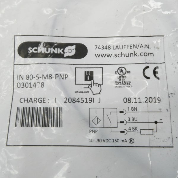 SCHUNK IN80-S-M8-PNP 0301478 NSMP