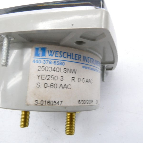 WESCHLER INSTRUMENTS 250340LSNW 0-60AAC NSMP