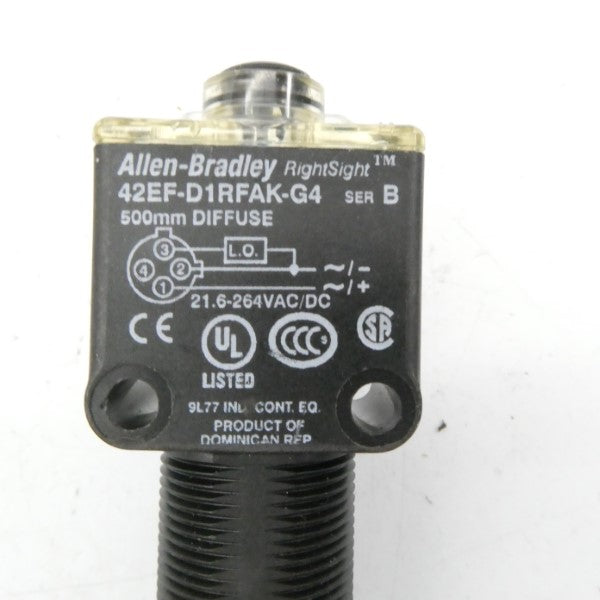 ALLEN BRADLEY 42EF-D1RFAK-G4 SER. B 21.6-264VAC/DC NSNP
