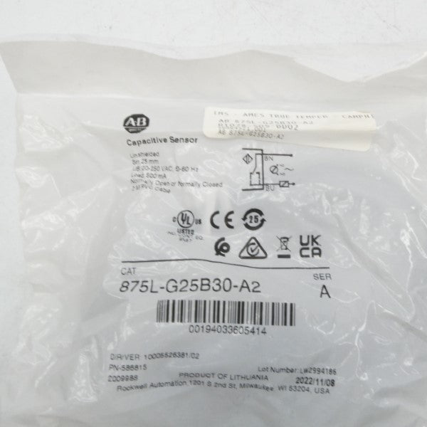 ALLEN BRADLEY 875L-G25B30-A2 SER. A 20-250VAC NSMP