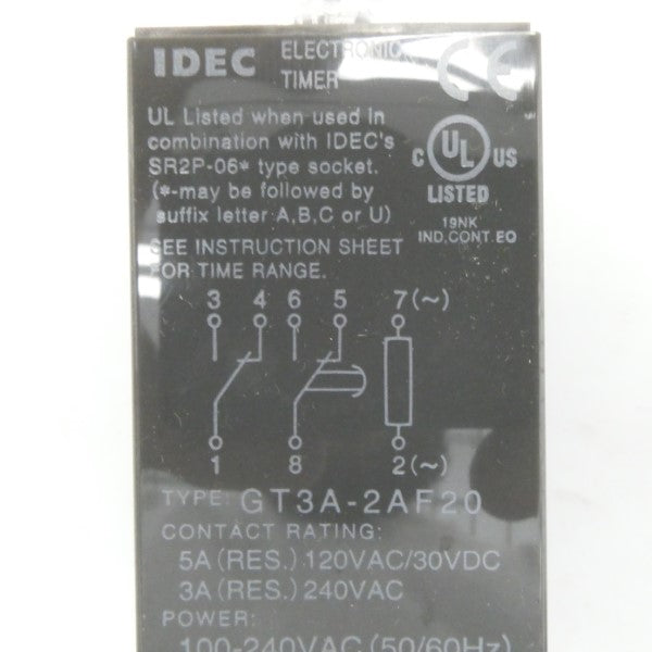 IDEC GT3A-2AF20 120VAC 5A NSNP