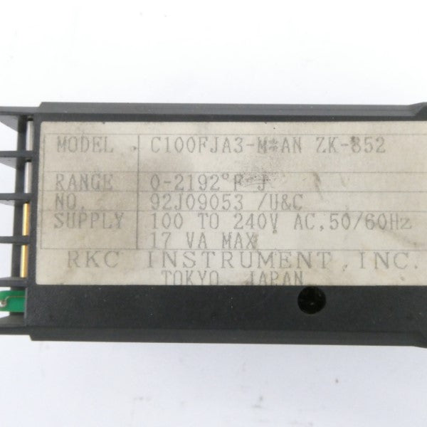 RKC INSTRUMENT C100FJA3-MANZK-852 100-240VAC UNMP