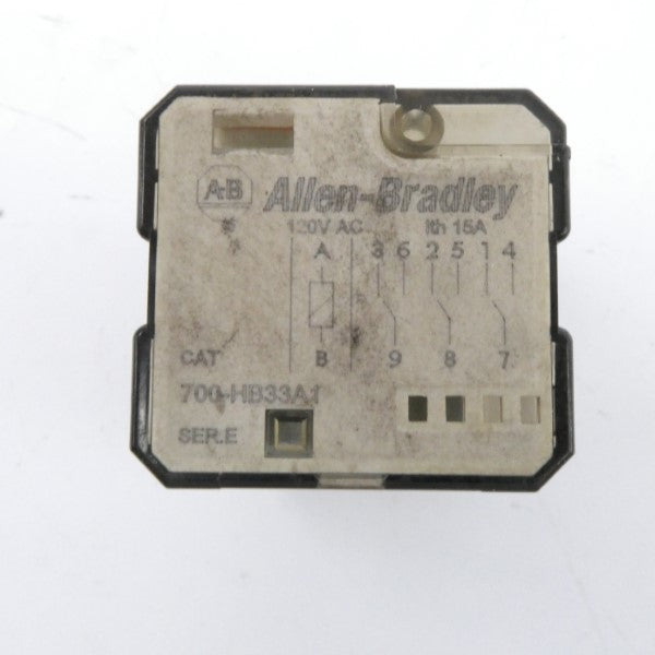 ALLEN BRADLEY 700-HB33A1 SER. E 120VAC 15A UNMP