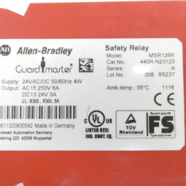 ALLEN BRADLEY 440R-N23123 SER. A 24VAC/DC 3A NSNP