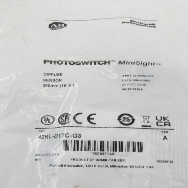 ALLEN BRADLEY 42KL-D1TC-G3 SER. A 22-250VAC/DC NSMP