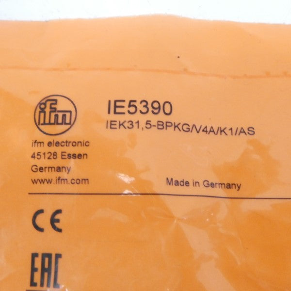 IFM EFECTOR IE5390 IEK31,5-BPKG/V4A/K1/AS 10-30VDC NSMP