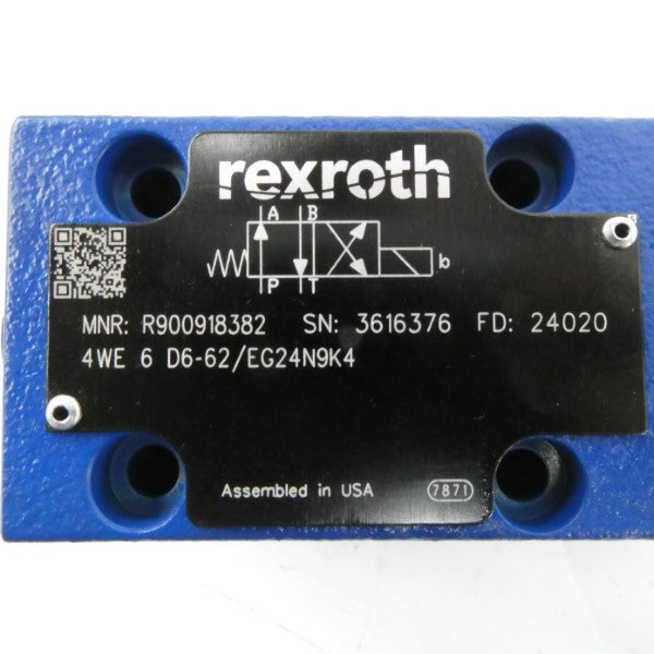 REXROTH 4WE6D6-62/EG24N9K4 R900918382 24VDC 1.25A NSNP