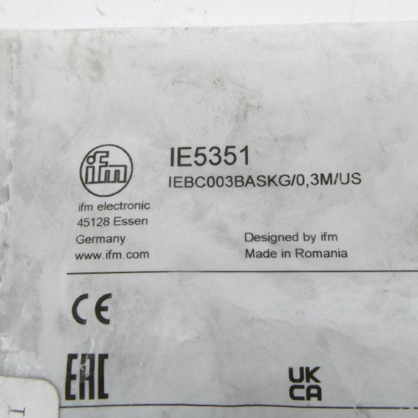 IFM EFECTOR IE5351 IEBC003BASKG/0,3M/US 10-30VDC NSMP