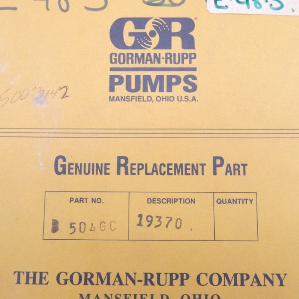 GORMAN RUPP 504GC 19370 NSMP