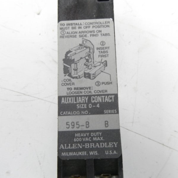 ALLEN BRADLEY 595-B SER. B 600VAC (BK/WH) NSMP