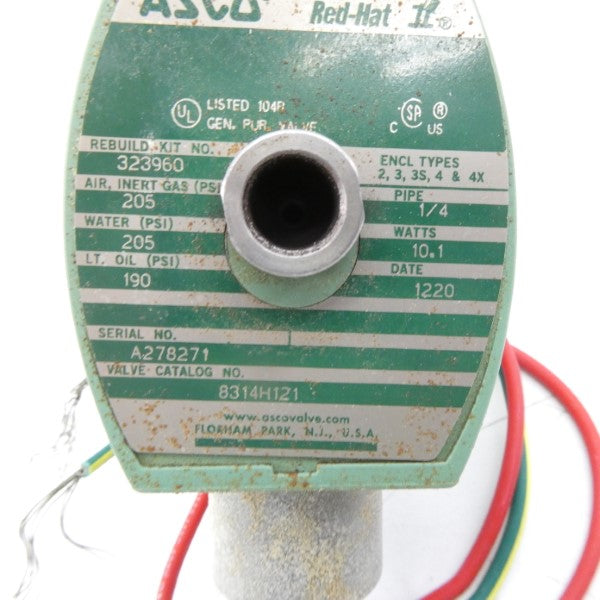ASCO 8314H121 110/120V 205PSI 1/4" (AS PICTURED) NSMP