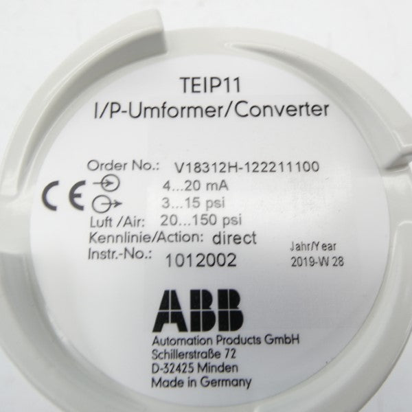 ABB V18312H-122211100 TEIP11 20-150PSI NSMP