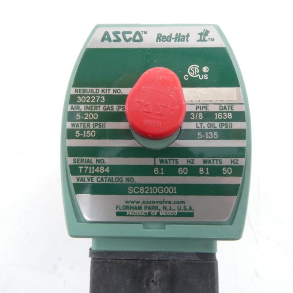 ASCO SC8210G001 110/120V 5-150PSI 3/8" NSMP