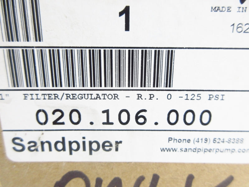 SANDPIPER 020.106.000 0-125PSI  1" NSMP