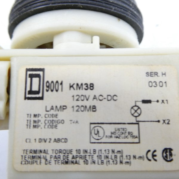 SQUARE D 9001KM38G SER. H 120VAC/DC NSNP