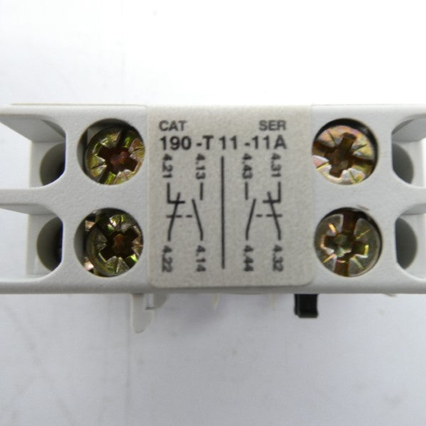 ALLEN BRADLEY 190-T11-11A SER. A 600VAC 10A (WH/YL) NSMP