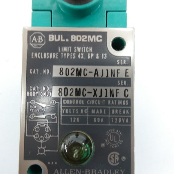 ALLEN BRADLEY 802MC-AJ1NF SER. E 120VAC 60A (GY/BL) NSMP