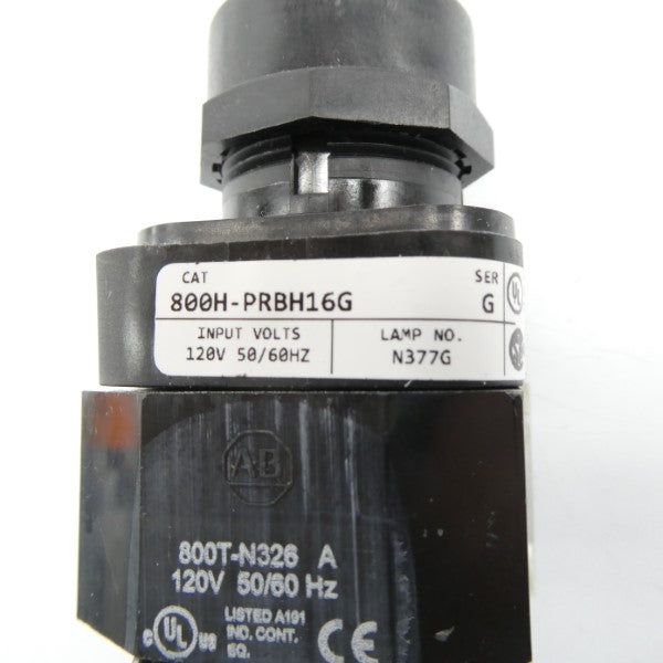 ALLEN BRADLEY 800H-PRBH16G SER. G 120V NSNP