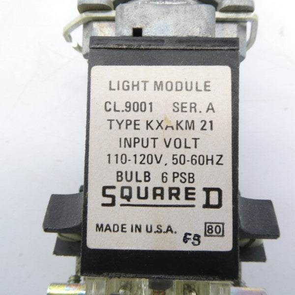 SQUARE D 9001KXAKM21 SER. A 110-120V NSNP