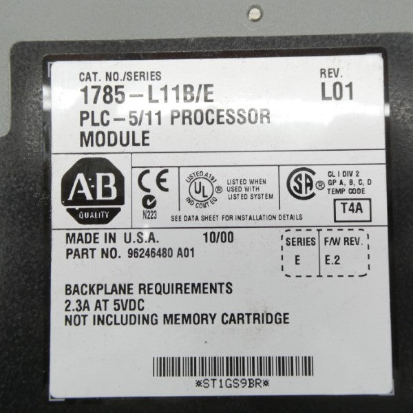 ALLEN BRADLEY 1785-LL1B SER. E F/W E.2 5VDC 2.3A REV. L01 NSNP