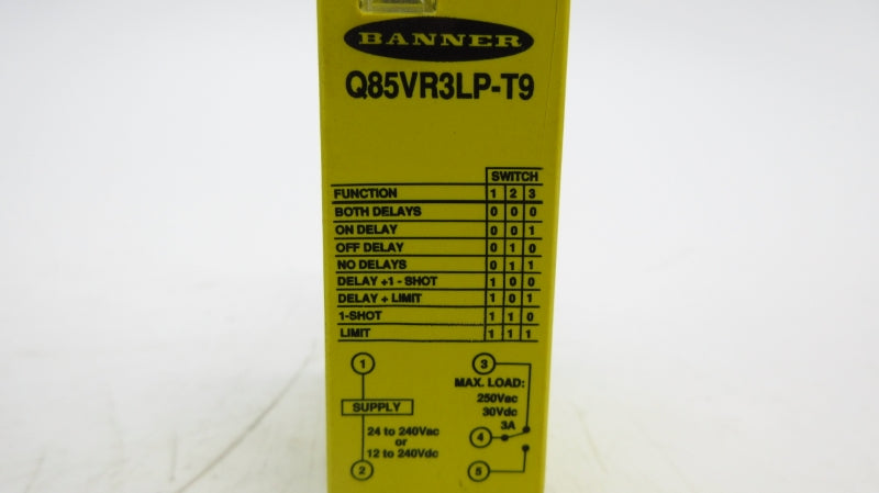 BANNER ENGINEERING Q85VR3LP-T9 30872 250VAC 3A NSMP