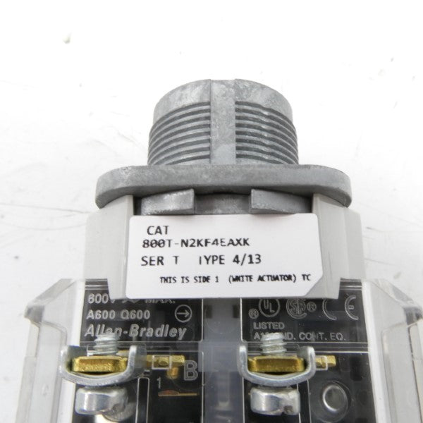 ALLEN BRADLEY 800T-N2KF4EAXK SER. T (AS PICTURED) (WH) NSMP