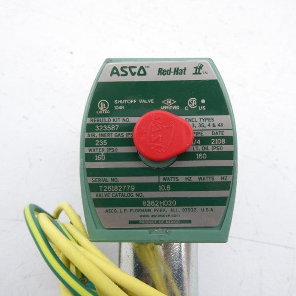 ASCO 8262H020 24VDC 160PSI 1/4" NSMP